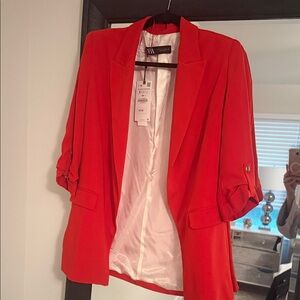 Zara Women's Bold Red Blazer